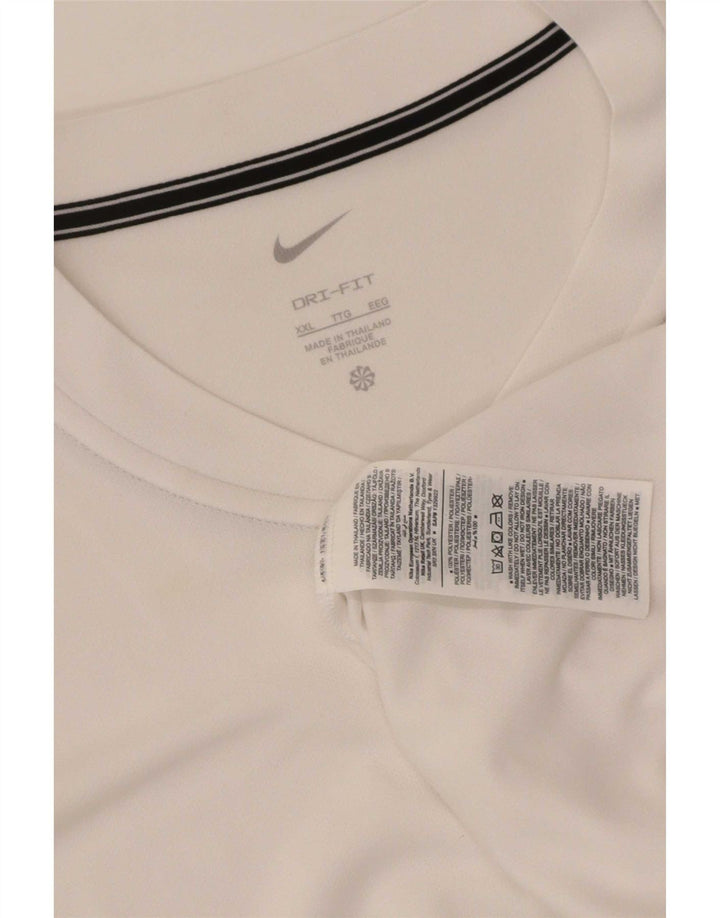 Nike Herren Dri Fit T-Shirt Top 2XL Weiß Polyester