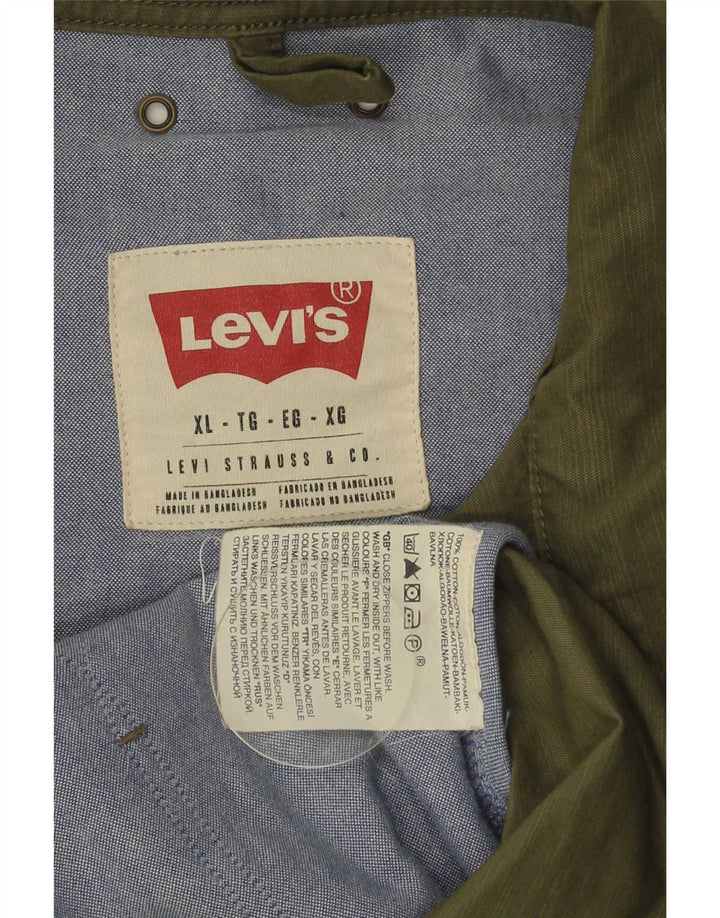 Levi's Herren Utility Jacke UK 42 XL Khaki Baumwolle