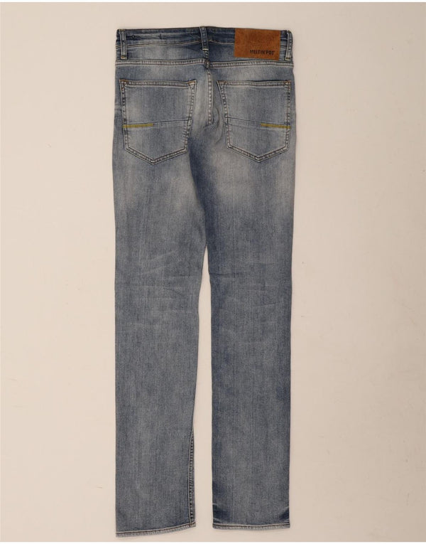 Meltin' Pot Damen Maner Super Slim Jeans W30 L34 Blaue Baumwolle