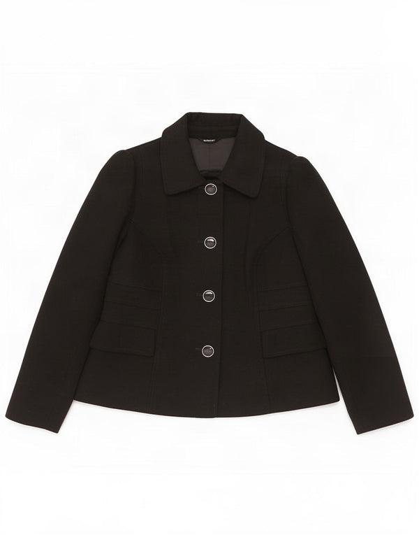Marks & Spencer Damen-Blazerjacke mit 4 Knöpfen, UK 14, mittelschwarz, Polyester
