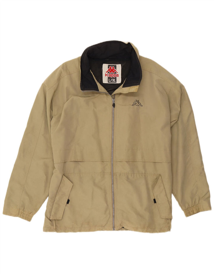 Kappa Herren Regenjacke UK 40 Large Khaki Polyamid