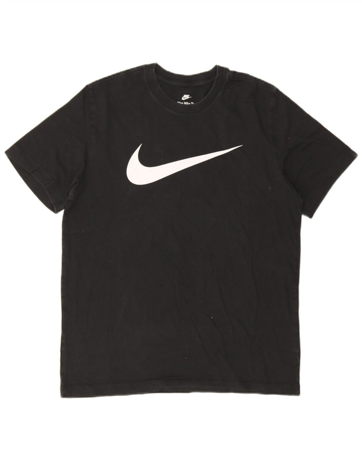 Nike Herren-T-Shirt mit Grafik, mittelgroß, schwarze Baumwolle