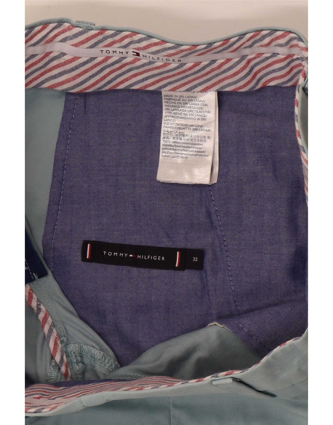Tommy Hilfiger Herren Chinoshorts W32 mittelblaue Baumwolle