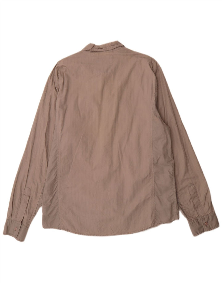 Guess Herren-Militärhemd XL aus grauer Baumwolle