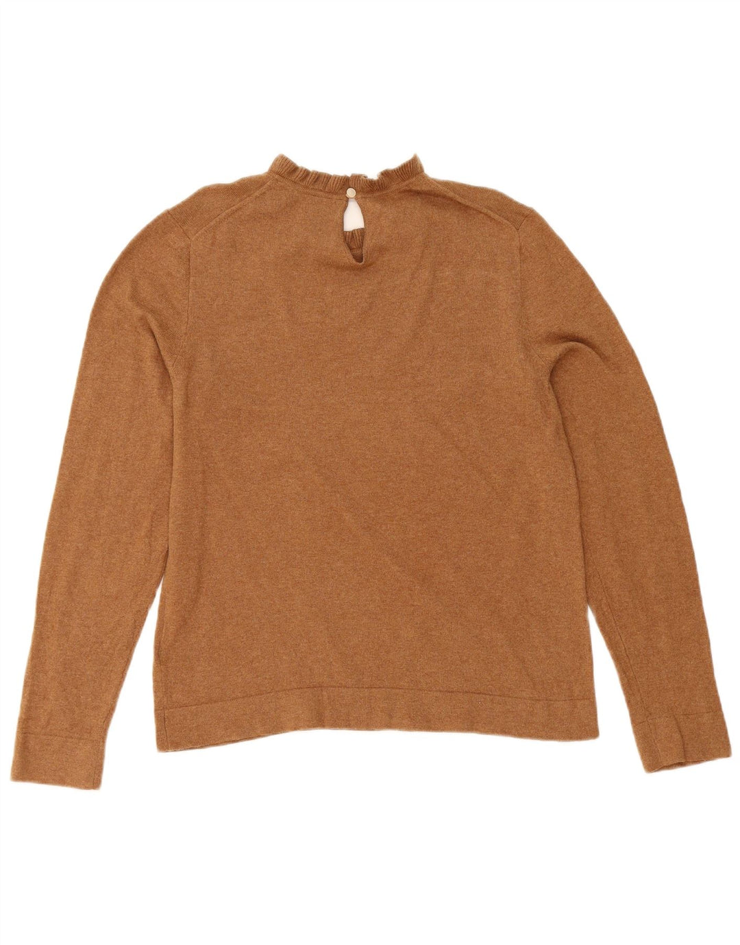 J. Crew Damen-Pullover mit Rundhalsausschnitt, UK 12, mittelbraun, Baumwolle