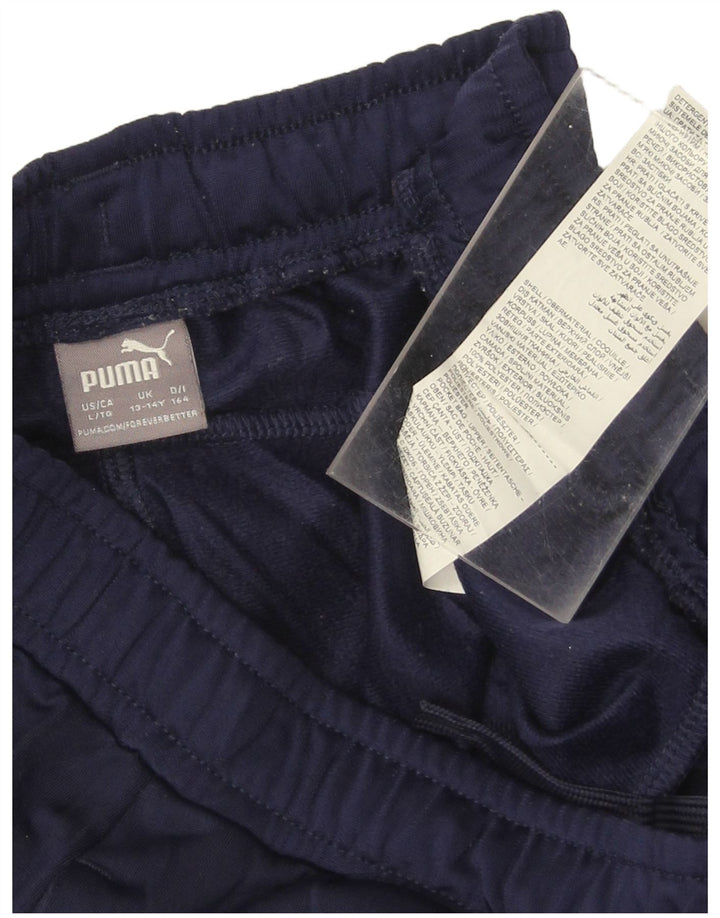 PUMA Boys Tracksuit Trousers 13-14 Years  Navy Blue Polyester
