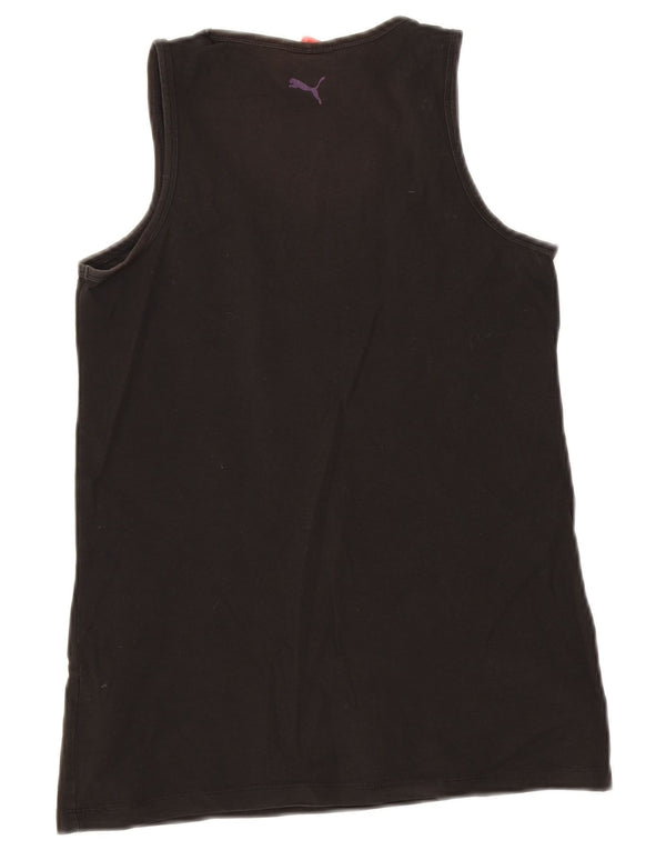 Puma Damen Weste Top UK 12 Medium Schwarz Baumwolle