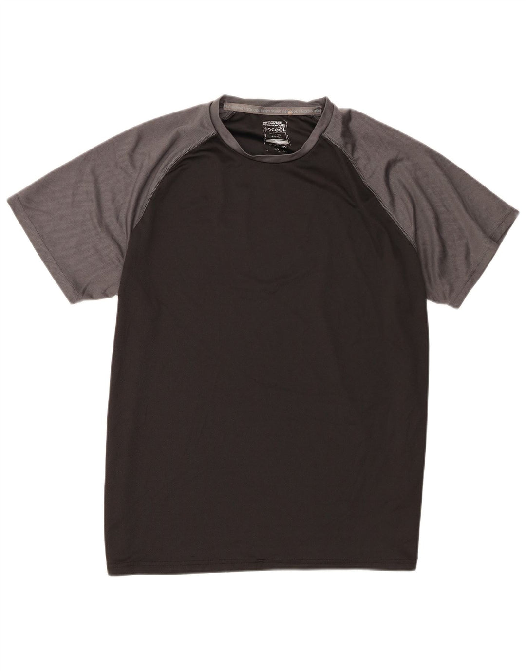 Mountain Warehouse IsoCool-T-Shirt für Herren, 2XL, graues Farbblock-Polyester