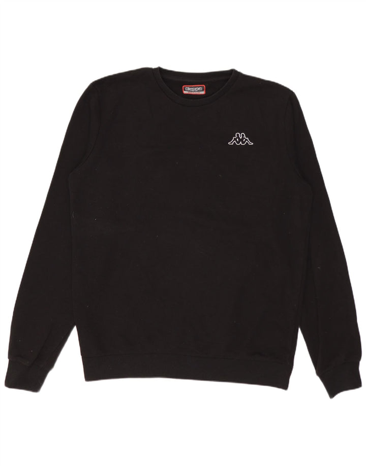 Kappa Herren-Sweatshirt-Pullover, mittelschwarz, Baumwolle