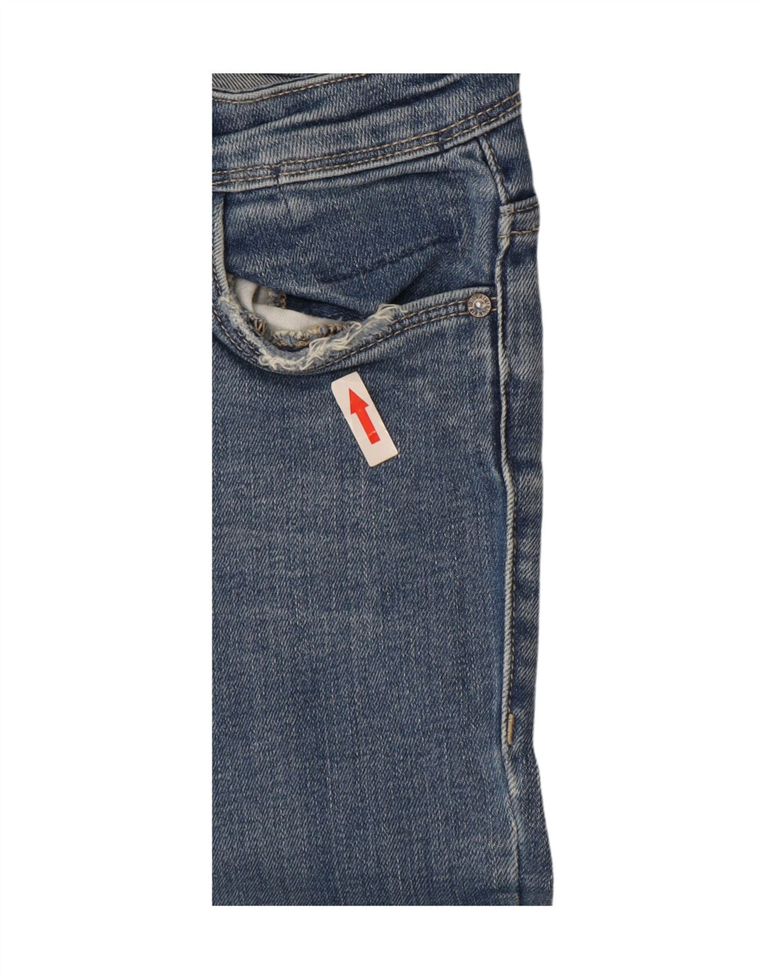 Zara Damen Schlagjeans EU 34 2XS W24 L37 Blaue Baumwolle