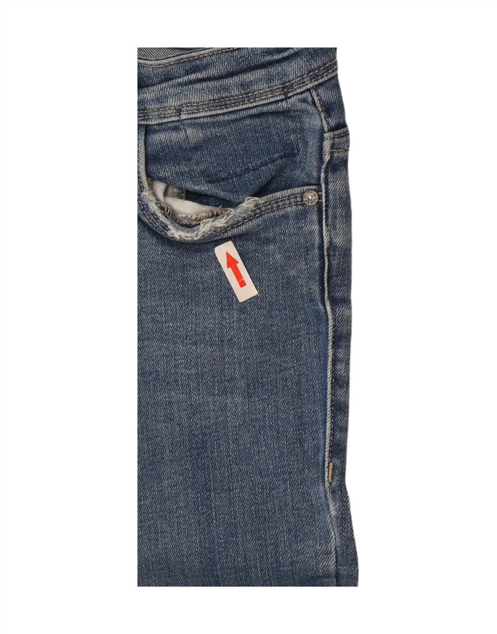 Zara Damen Schlagjeans EU 34 2XS W24 L37 Blaue Baumwolle
