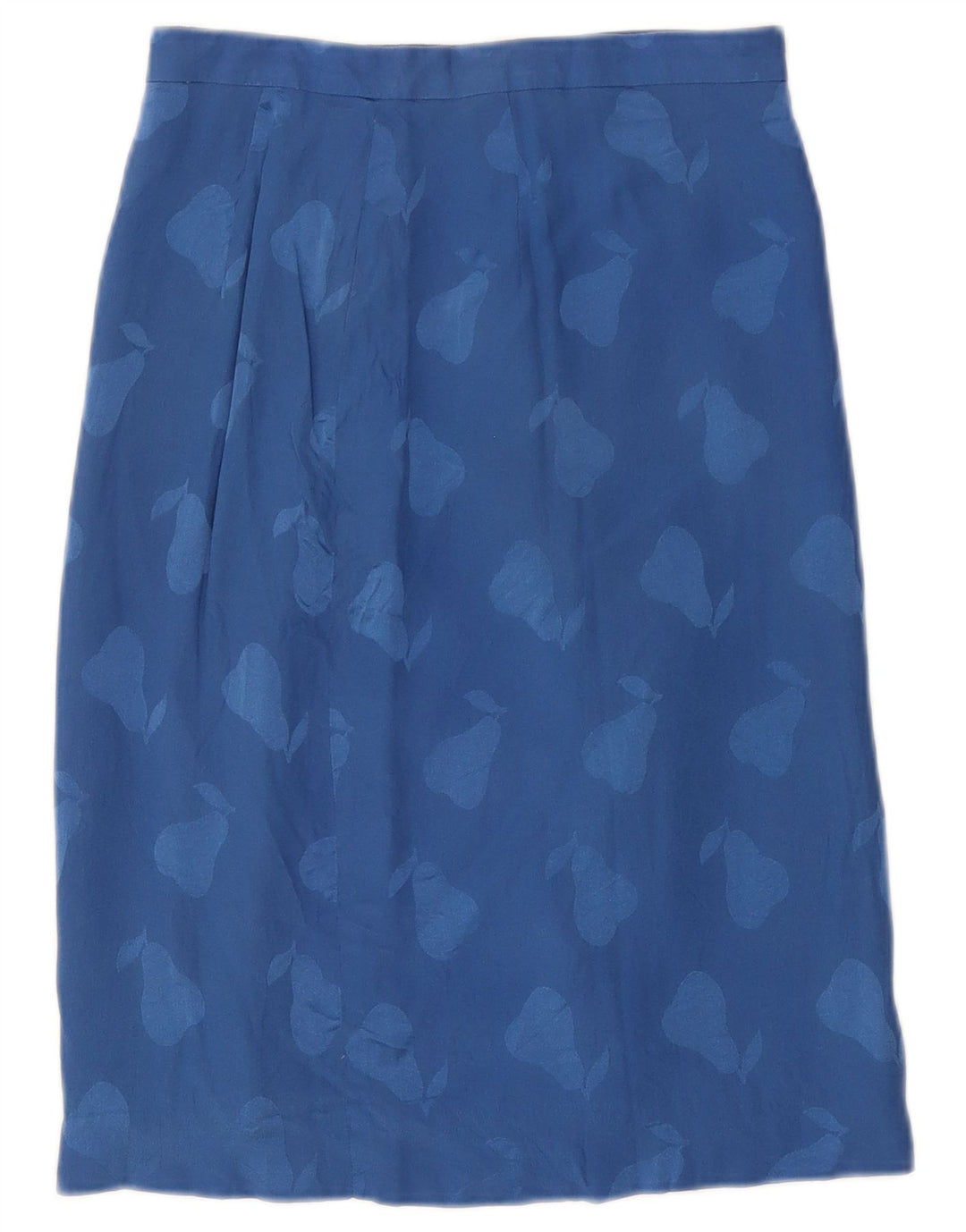 Vintage Damen Abstrakter Muster Gerader Rock W26 Klein Blau