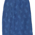 Vintage Damen Abstrakter Muster Gerader Rock W26 Klein Blau