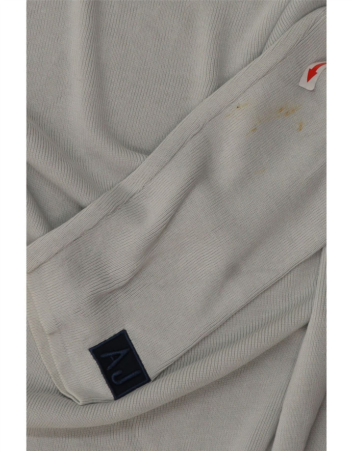 Armani Jeans Herren-Oberteil, langärmelig, groß, graue Baumwolle