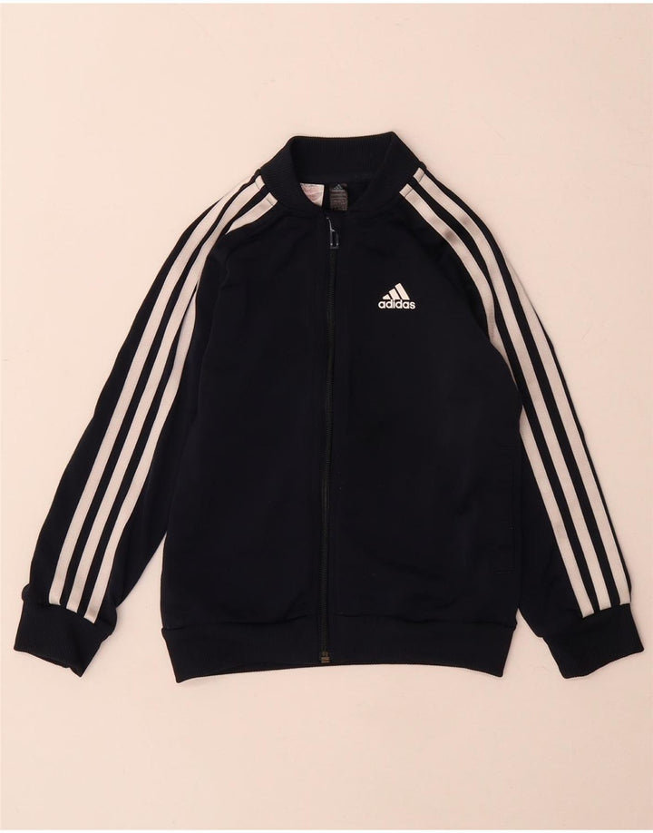 Adidas Jungen Trainingsanzug Top Jacke 6-7 Jahre Marineblau Polyester