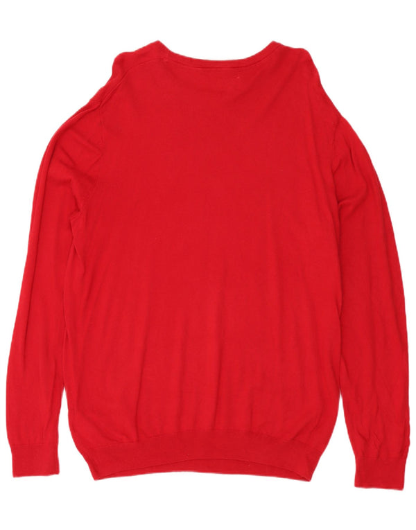 Wrangler Herren-Pullover mit U-Boot-Ausschnitt, 2XL, rote Baumwolle
