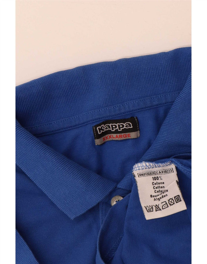 Kappa Herren Poloshirt 3XL Blau Baumwolle