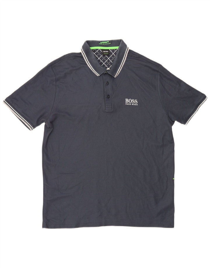 Hugo Boss Herren Poloshirt XL Marineblau Baumwolle