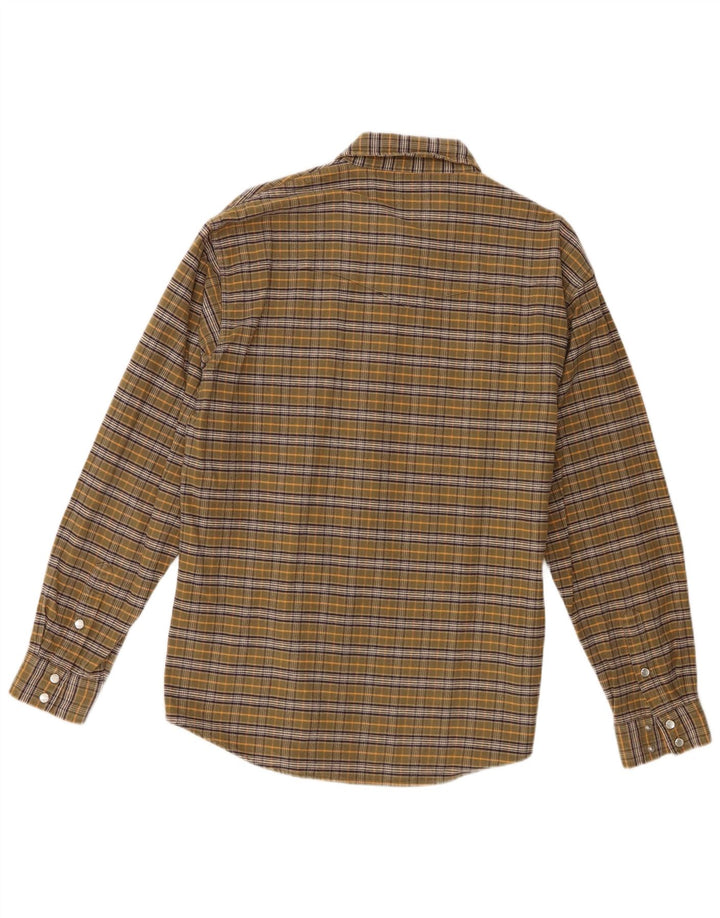 Wrangler Herren-Flanellhemd, groß, Khaki, kariert, Baumwolle
