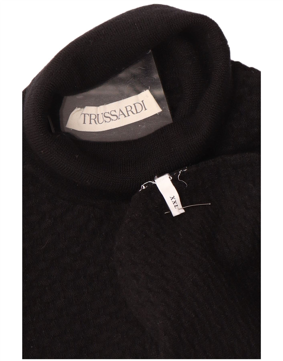 TRUSSARDI Rollkragenpullover für Damen, Gr. 20, 2XL, Schwarz