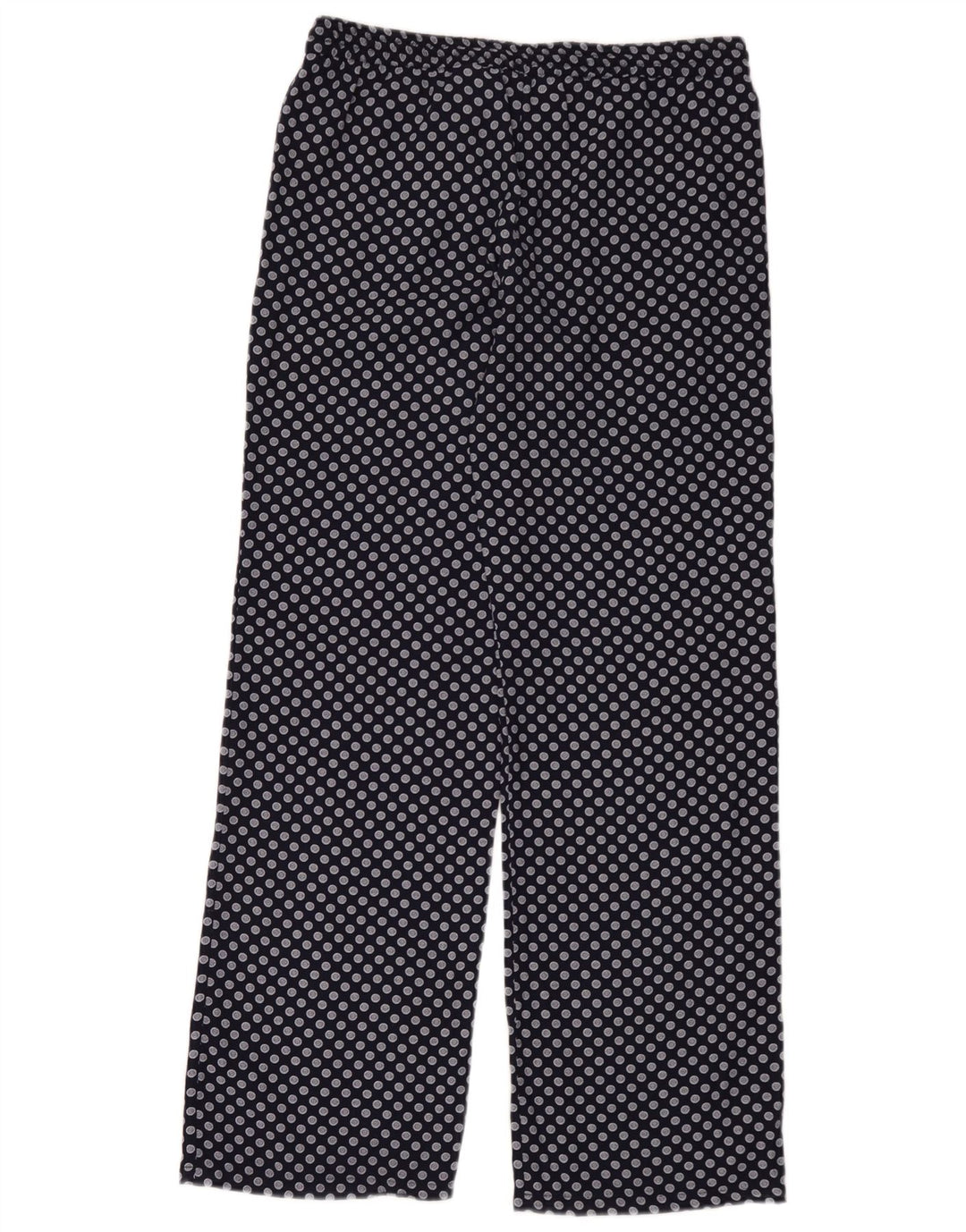 Zara Damen-Hose mit weitem Bein, mittelgroß, W30, L32, marineblau geflecktes Polyester