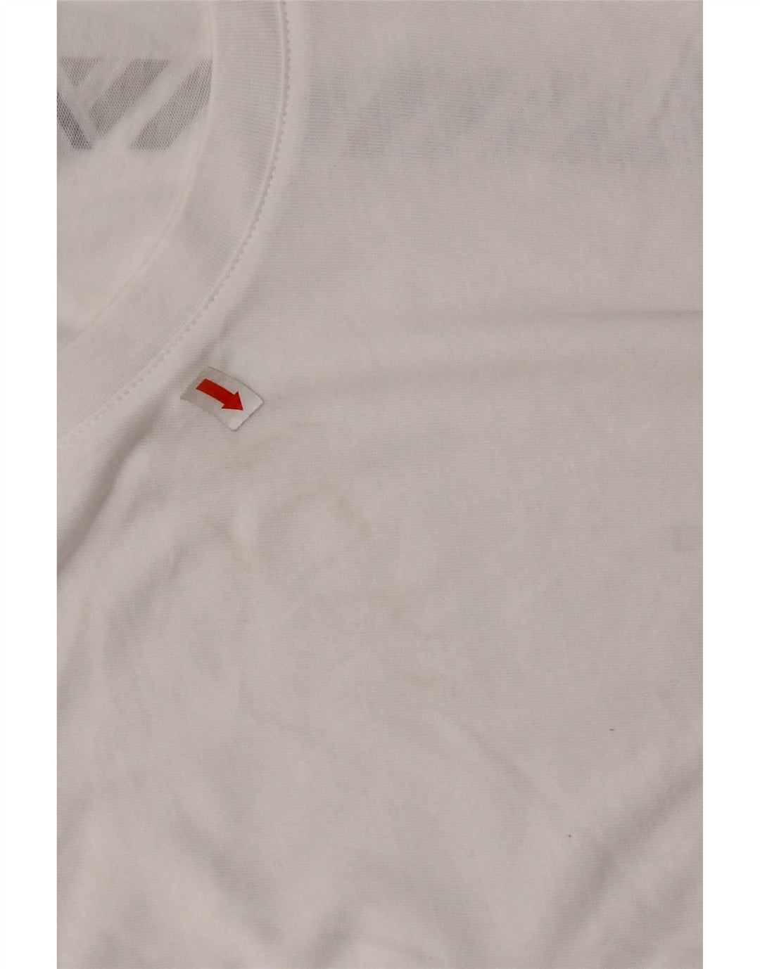 NEW BALANCE Damen Crop Graphic T-Shirt Top UK 10 Small Weiße Baumwolle