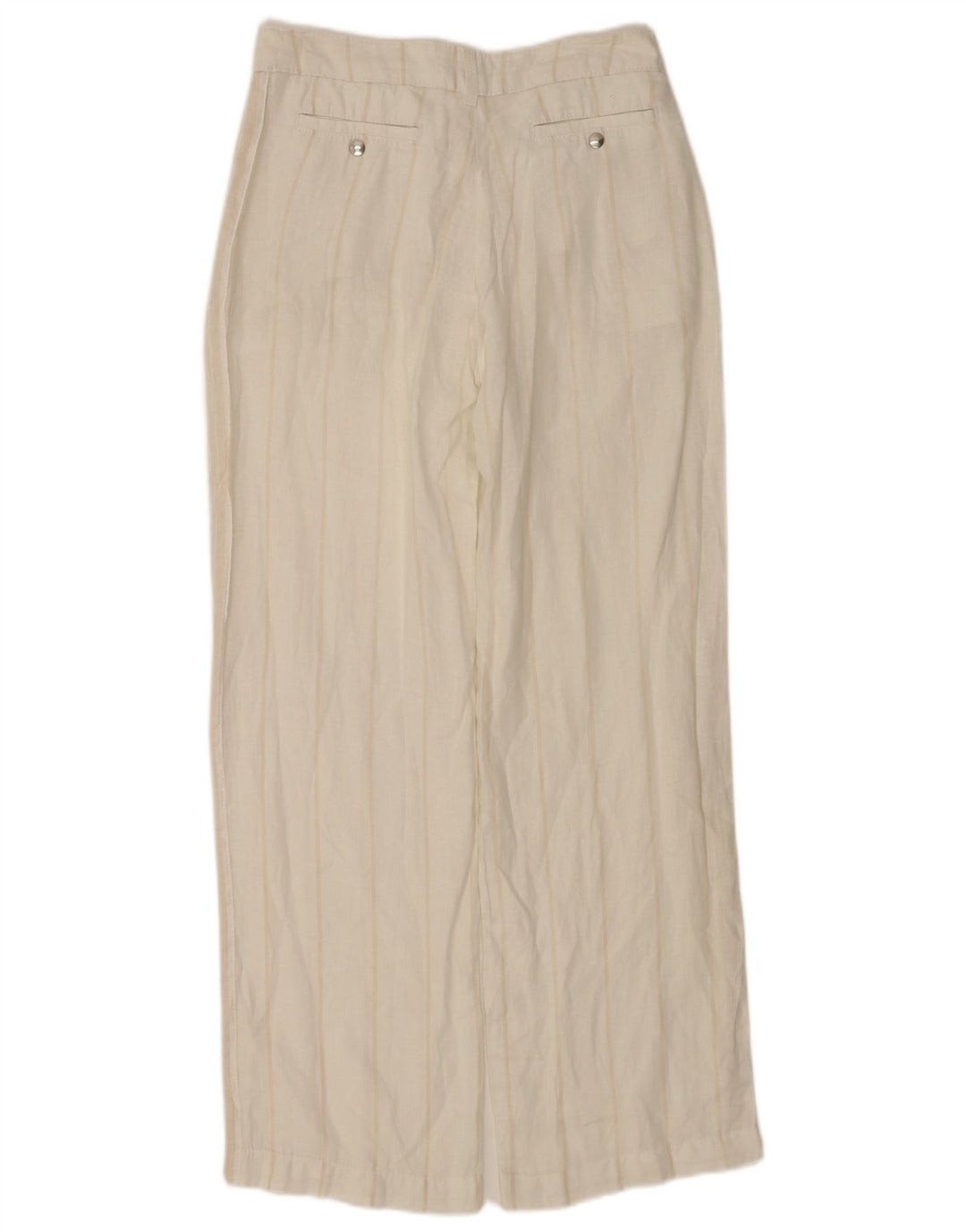 Gerade Anzughose für Damen von Armani, EU 38, mittelgroß, W28, L31, weiß gestreift
