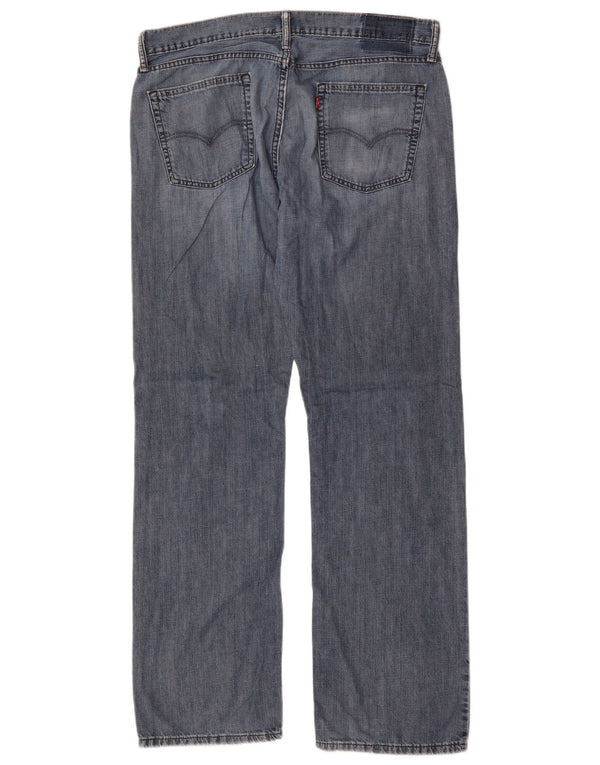 Levi's Damen Straight Jeans W36 L34 Blaue Baumwolle