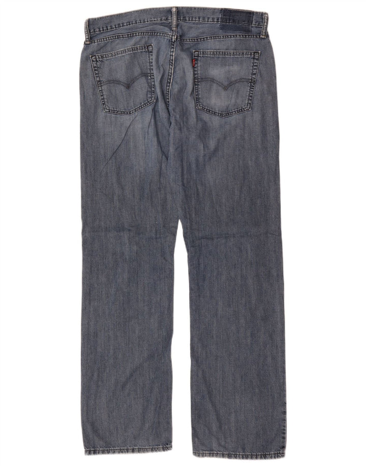 Levi's Damen Straight Jeans W36 L34 Blaue Baumwolle