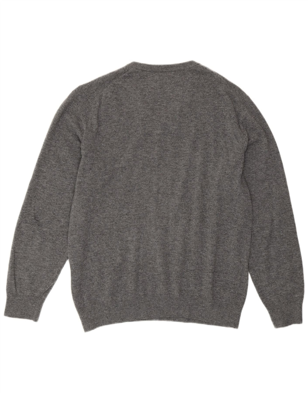 GANT Herren-Pullover mit V-Ausschnitt, XL, graue Lammwolle