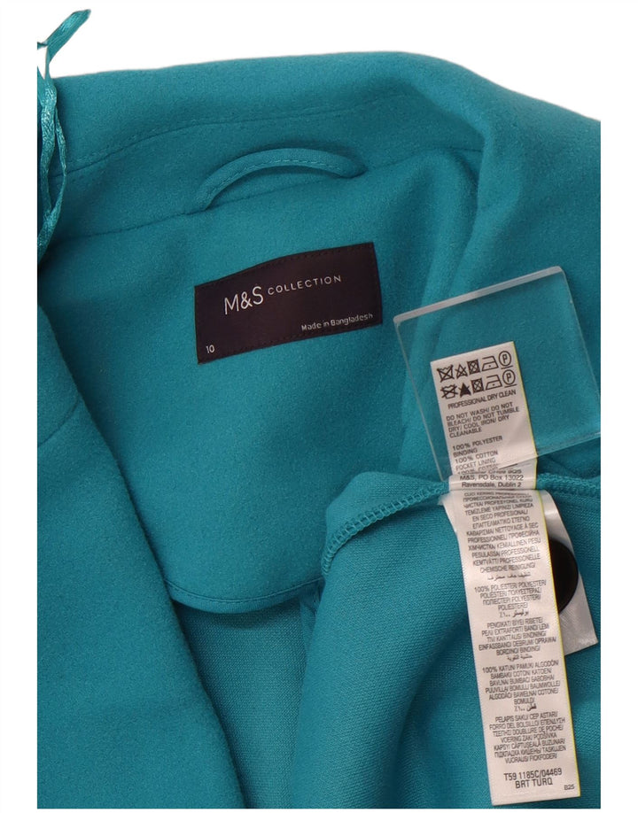 MARKS & SPENCER Damenmantel UK 10 Small Blau Polyester