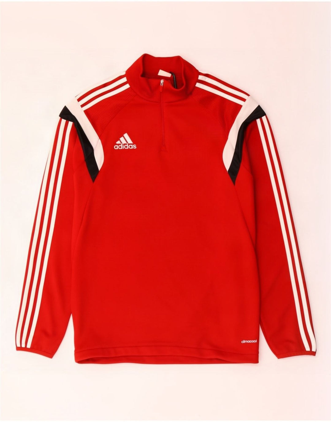 Adidas Herren Climacool Pullover-Trainingsanzug-Oberteil, Mittelrot, Farbblock