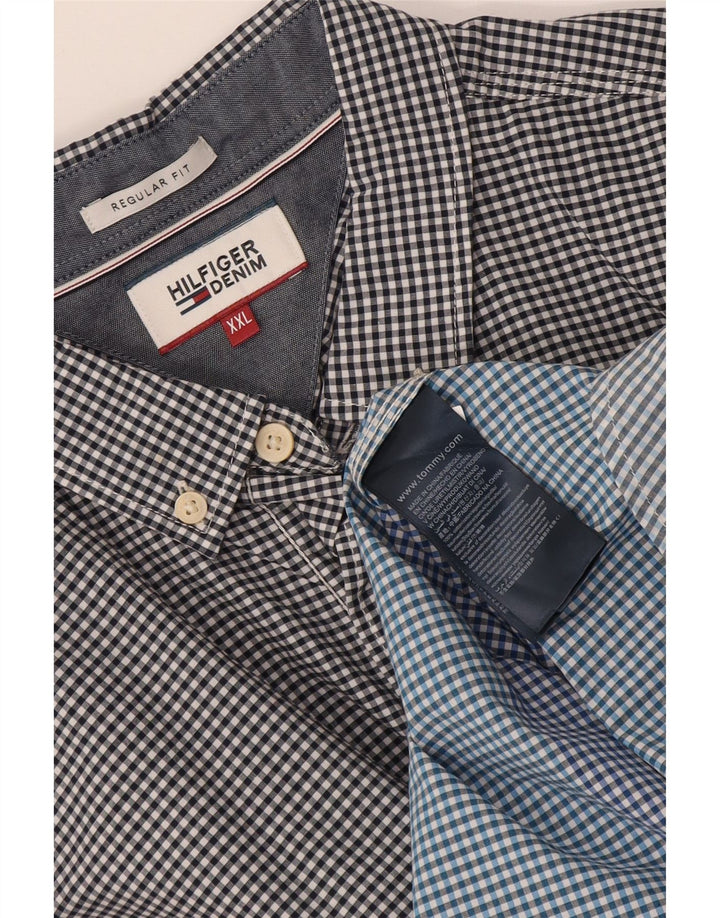 Tommy Hilfiger Herren-Hemd mit normaler Passform, 2XL, mehrfarbig, Gingham-Baumwolle