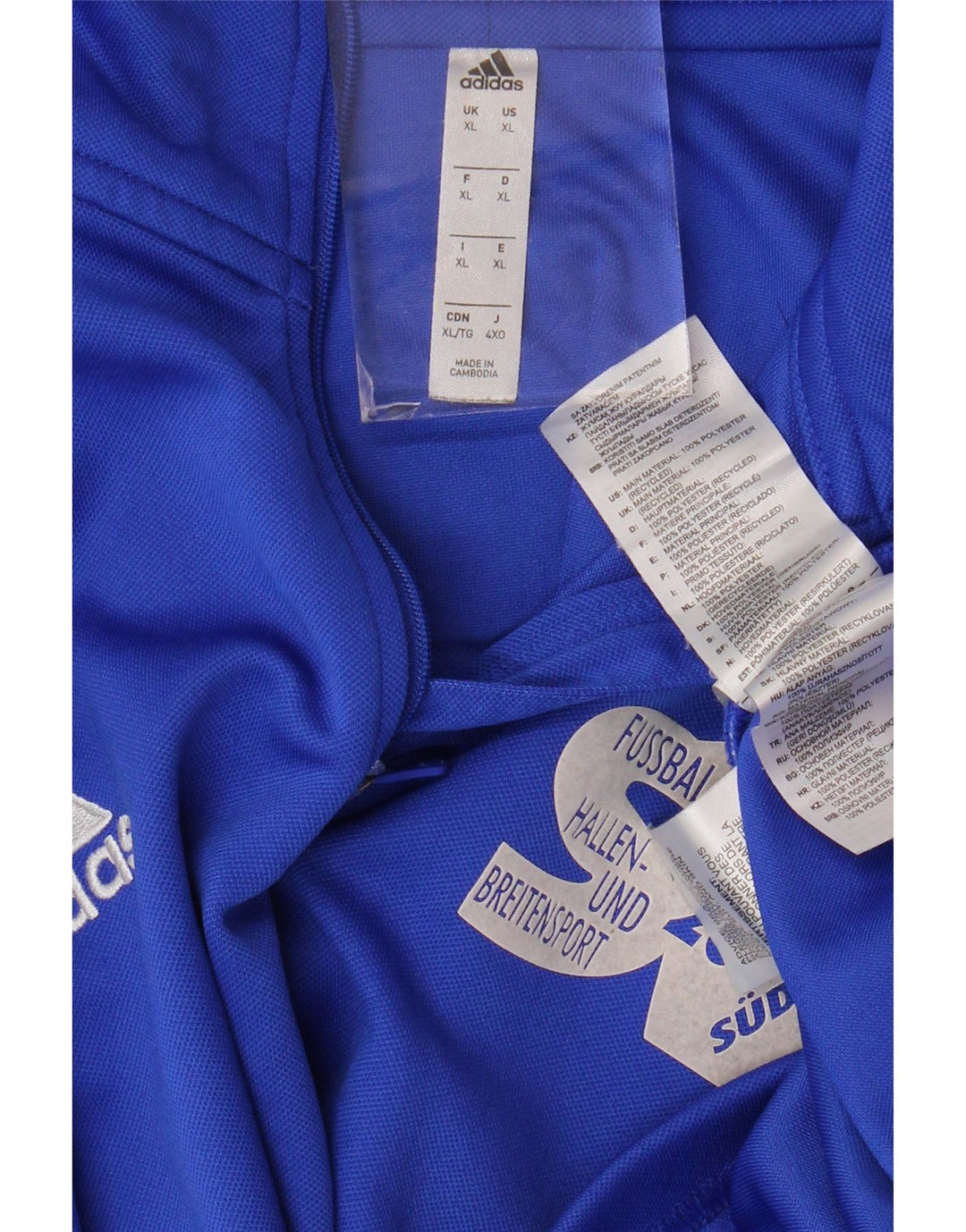ADIDAS Herren Aeroready Graphic Zip Neck Pullover Trainingsanzug Top XL Blau