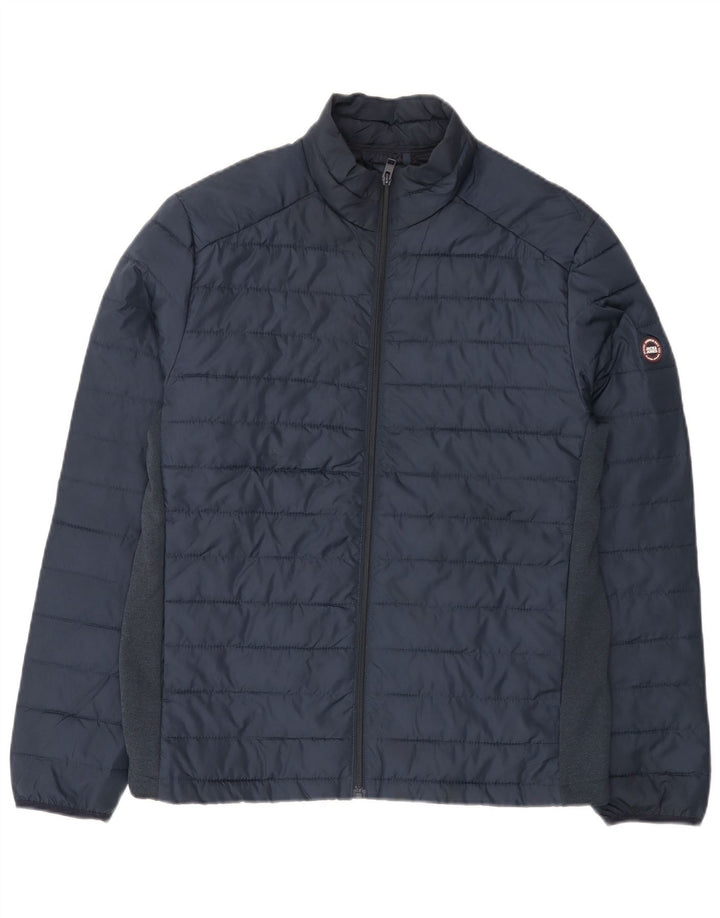 Jack & Jones Herren Wattierte Jacke UK 40 Large Marineblau