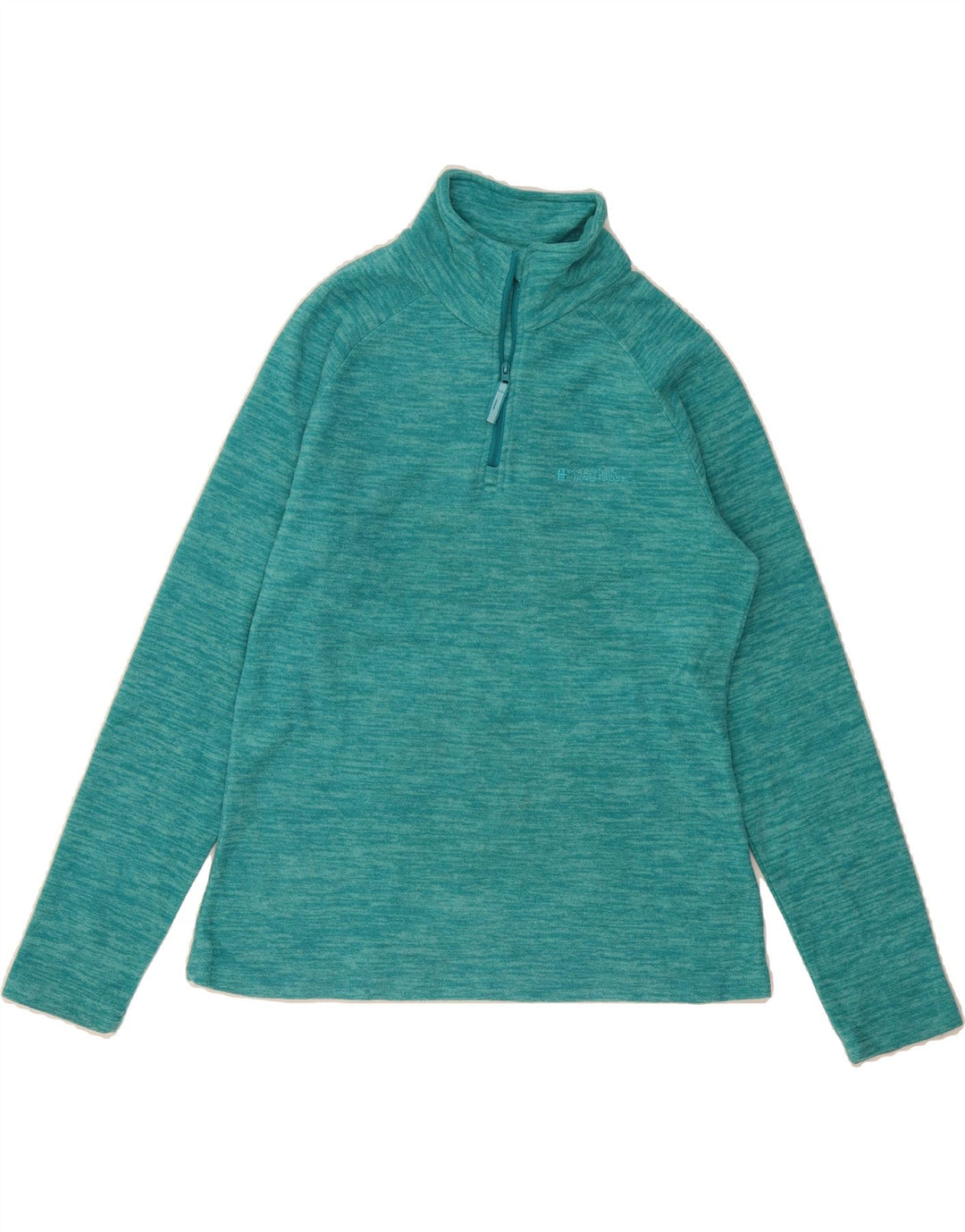 MOUNTAIN WAREHOUSE Womens Zip Neck Fleece Jumper UK 12 Medium  Turquoise Vintage Mountain Warehouse and Second-Hand Mountain Warehouse from Messina Hembry 