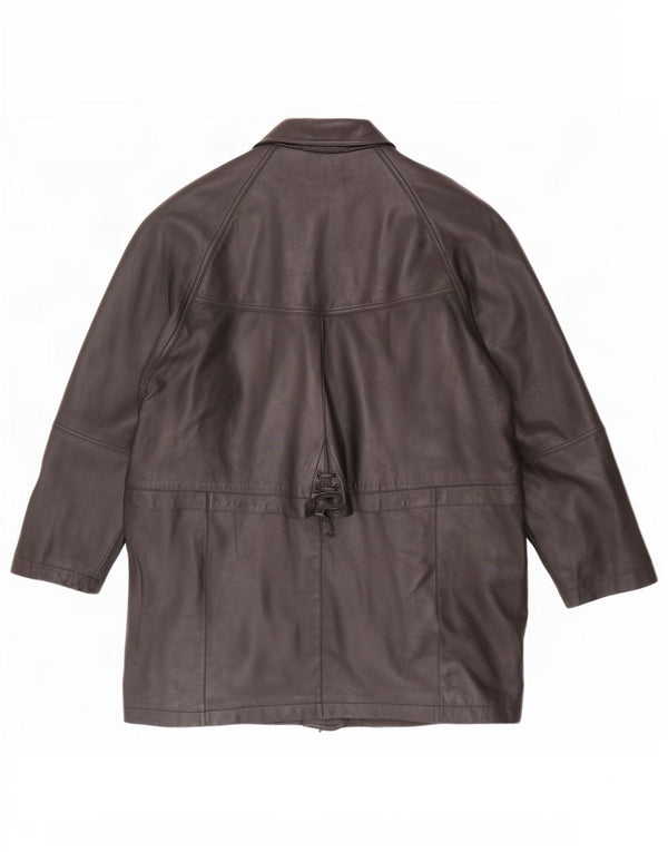 C&A Damen Ledermantel UK 16 Large Schwarz