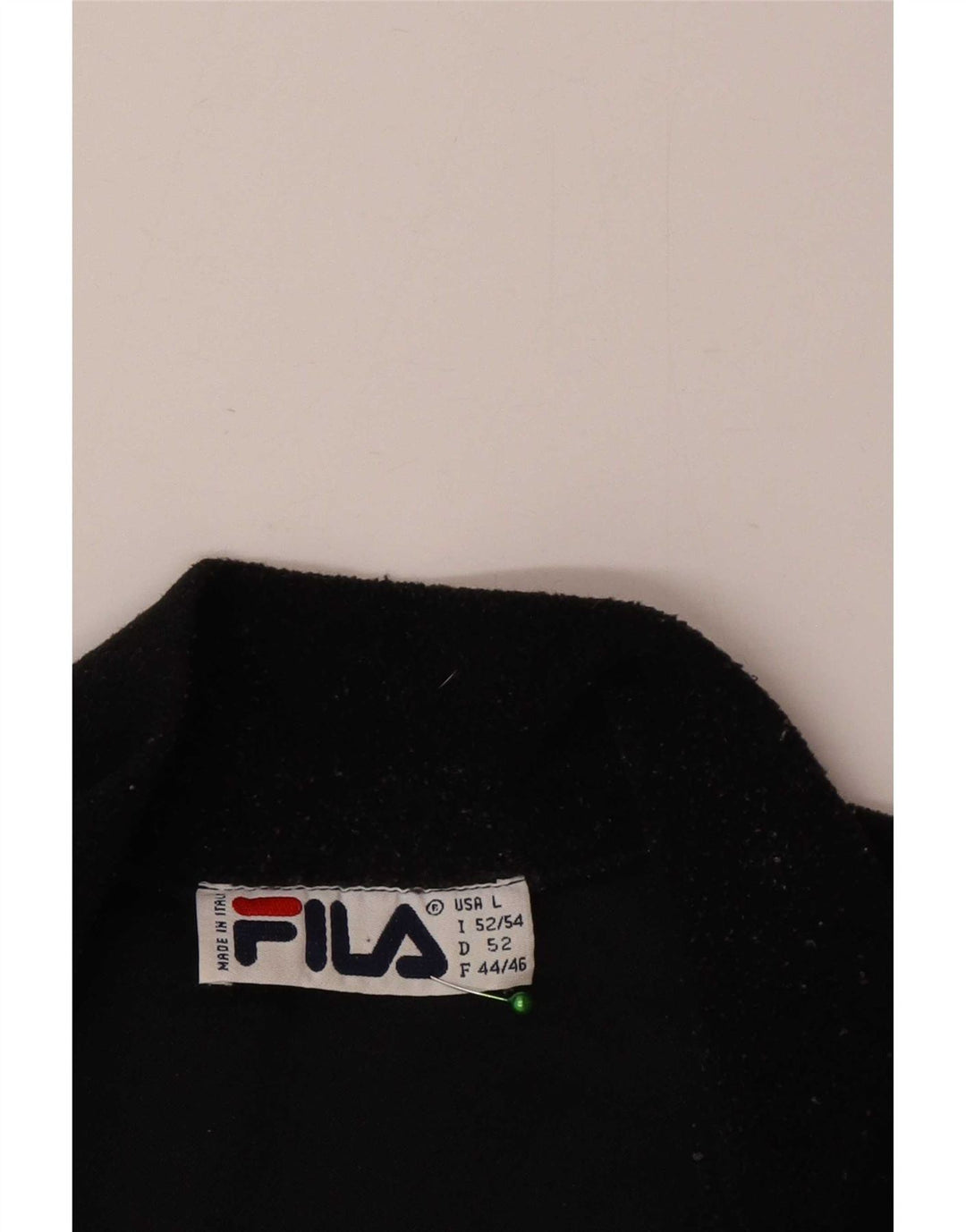 Fila Herren-Fleecepullover mit Reißverschluss, IT 52/54, Größe L, Schwarz