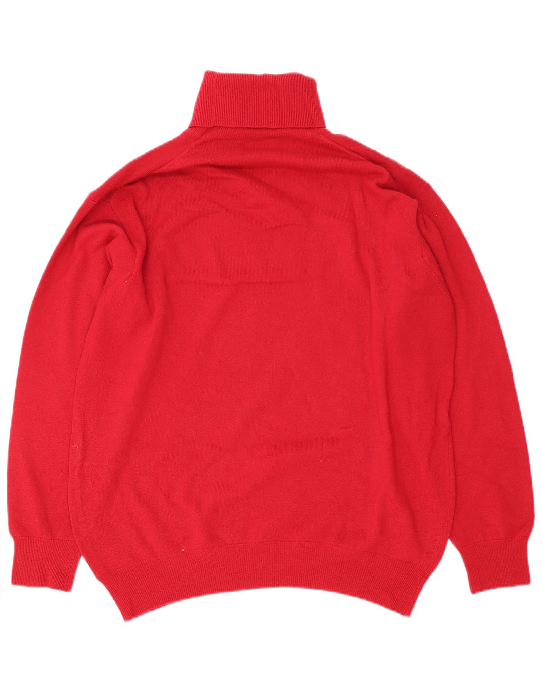 Sisley Rollkragenpullover für Herren, groß, rote Schurwolle