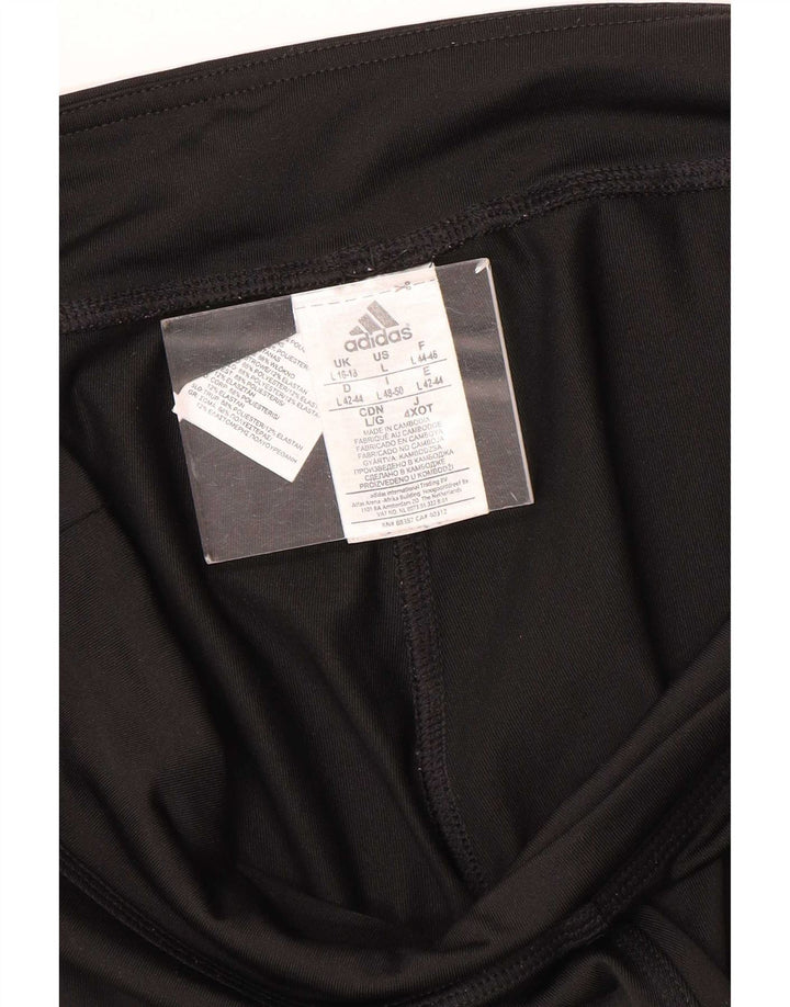 Adidas Damen Climalite Capri Leggings UK 16/18 Large Schwarz Polyester