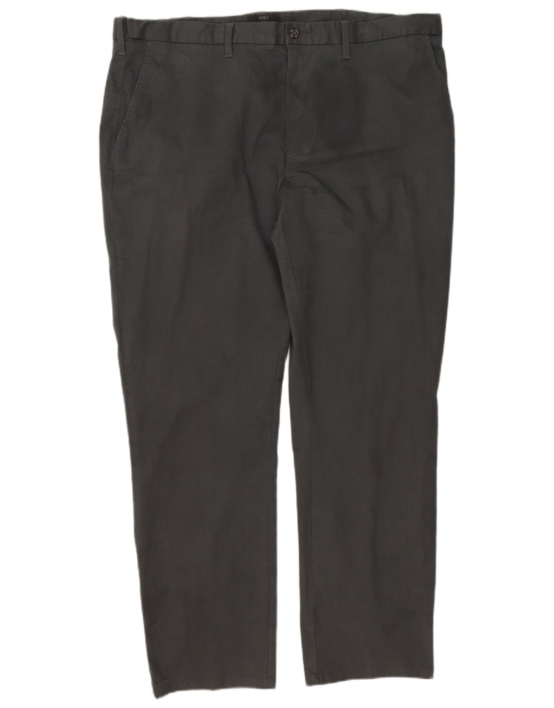 MARKS & SPENCER Herren-Chinohose mit normaler Passform, W44 L33, graue Baumwolle