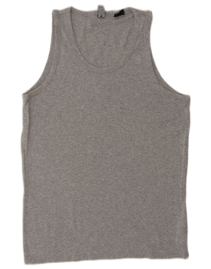G-STAR Herren-Trägershirt, groß, graue Baumwolle