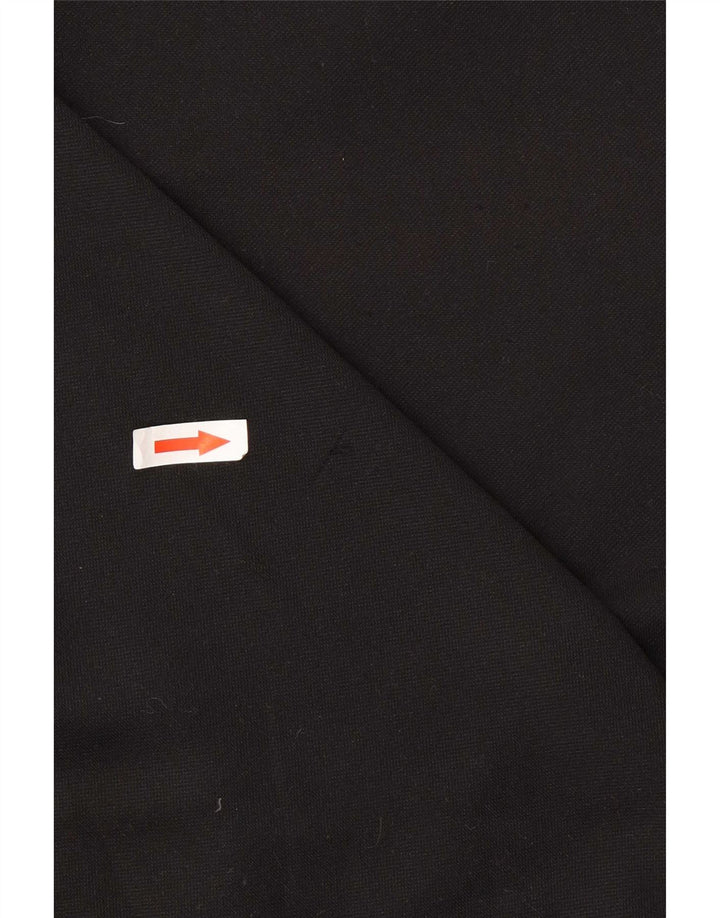 Umbro Herren-Trainingsanzug-Oberteil mit Reißverschluss am Hals, großes schwarzes Polyester