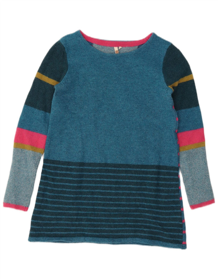 White Stuff Damen-Pullover mit U-Boot-Ausschnitt, UK 12, Mittelblau gestreift