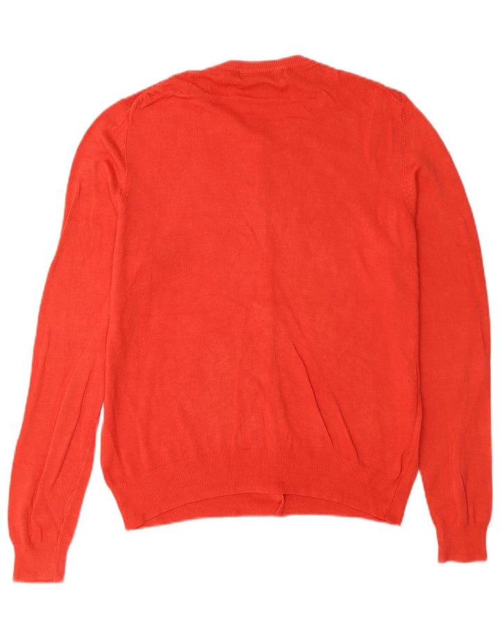 Marks & Spencer Damen-Cardigan mit normaler Passform, UK 12, mittelrot, Baumwolle