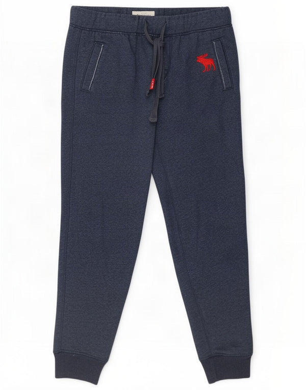 Abercrombie & Fitch Mens Tracksuit Trousers Joggers Large Navy Blue Cotton