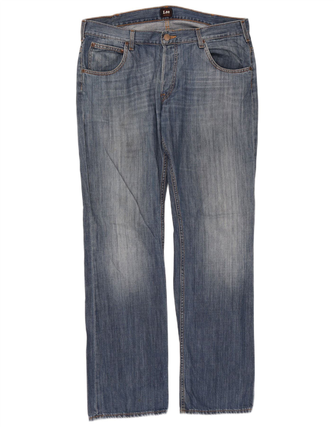 Lee Herren Knox Straight Jeans W38 L34 Blaue Baumwolle