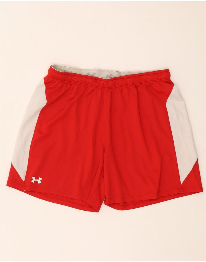 Under Armour Herren-Sportshorts aus mittelrotem Colourblock-Polyester