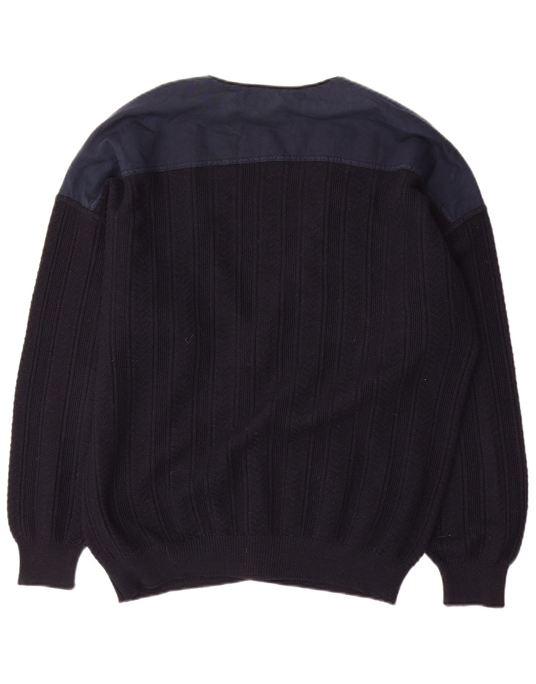 Il Granchio Herren-Strickjacke, groß, Marineblau, Farbblock
