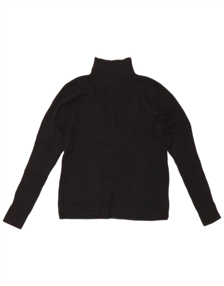 Marks & Spencer Damen Crop Top Langarm UK 14 Medium Schwarz